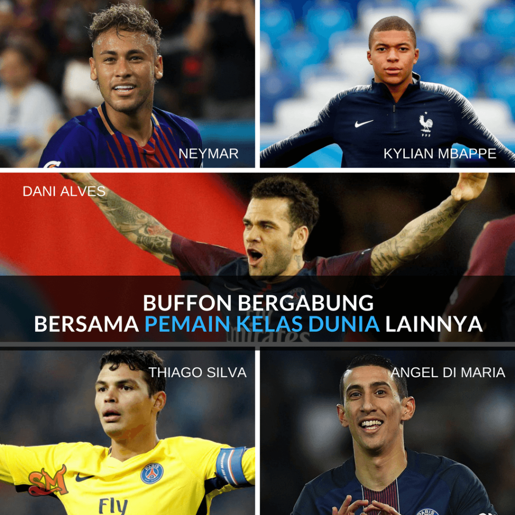 Thiago Silva, Neymar, Angel Di Maria, Kylian Mbappe,