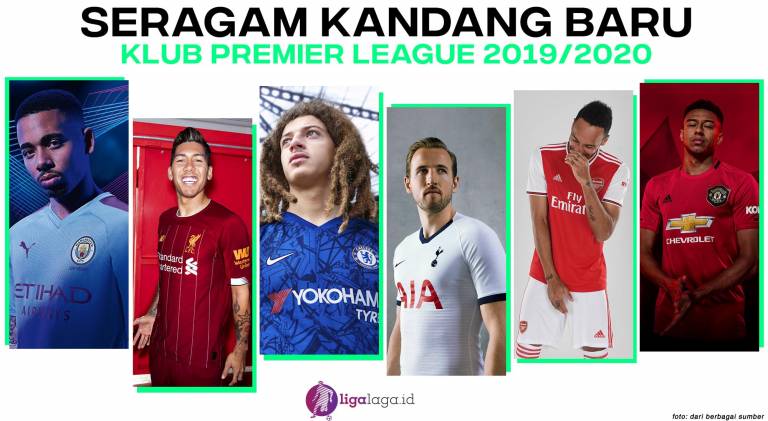 Seragam Kandang Baru 20 Tim Premier League 2019/2020 (1)